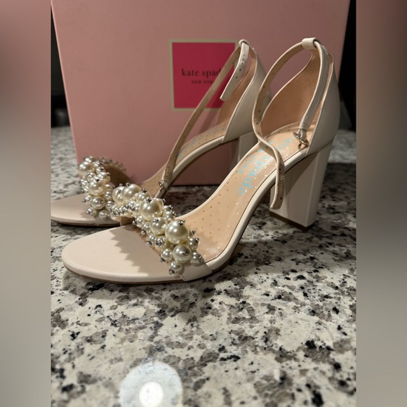 Kate Spade ♠️ Rosa Pearl leather Heels. - Picture 14 of 17